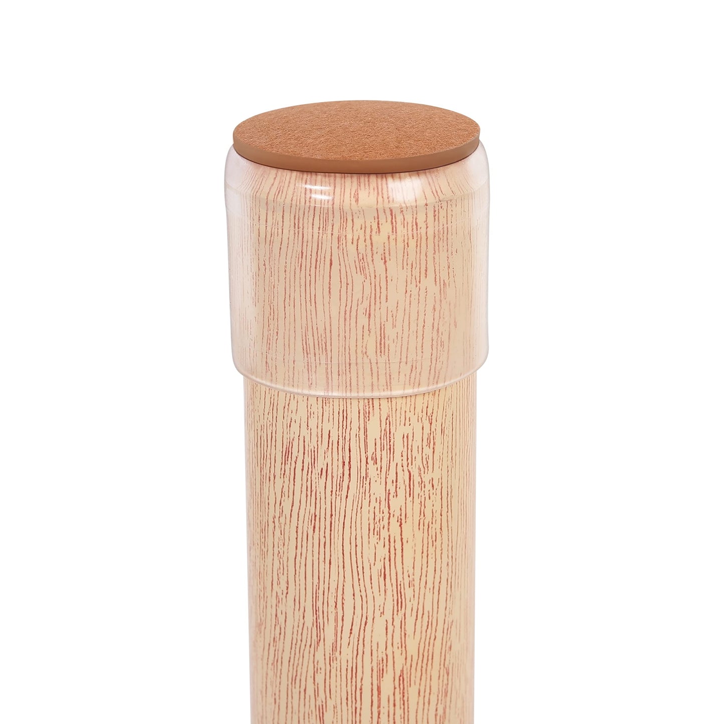 WOLTU 16 Pieces Chair Leg Protector, Transparent Silicone Legs Chairs, with Non-Slip Felt Pad, Universal Sizes for Round and Square Legs, Brown, STBK001-16