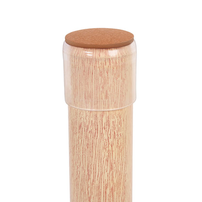 WOLTU 16 Pieces Chair Leg Protector, Transparent Silicone Legs Chairs, with Non-Slip Felt Pad, Universal Sizes for Round and Square Legs, Brown, STBK001-16