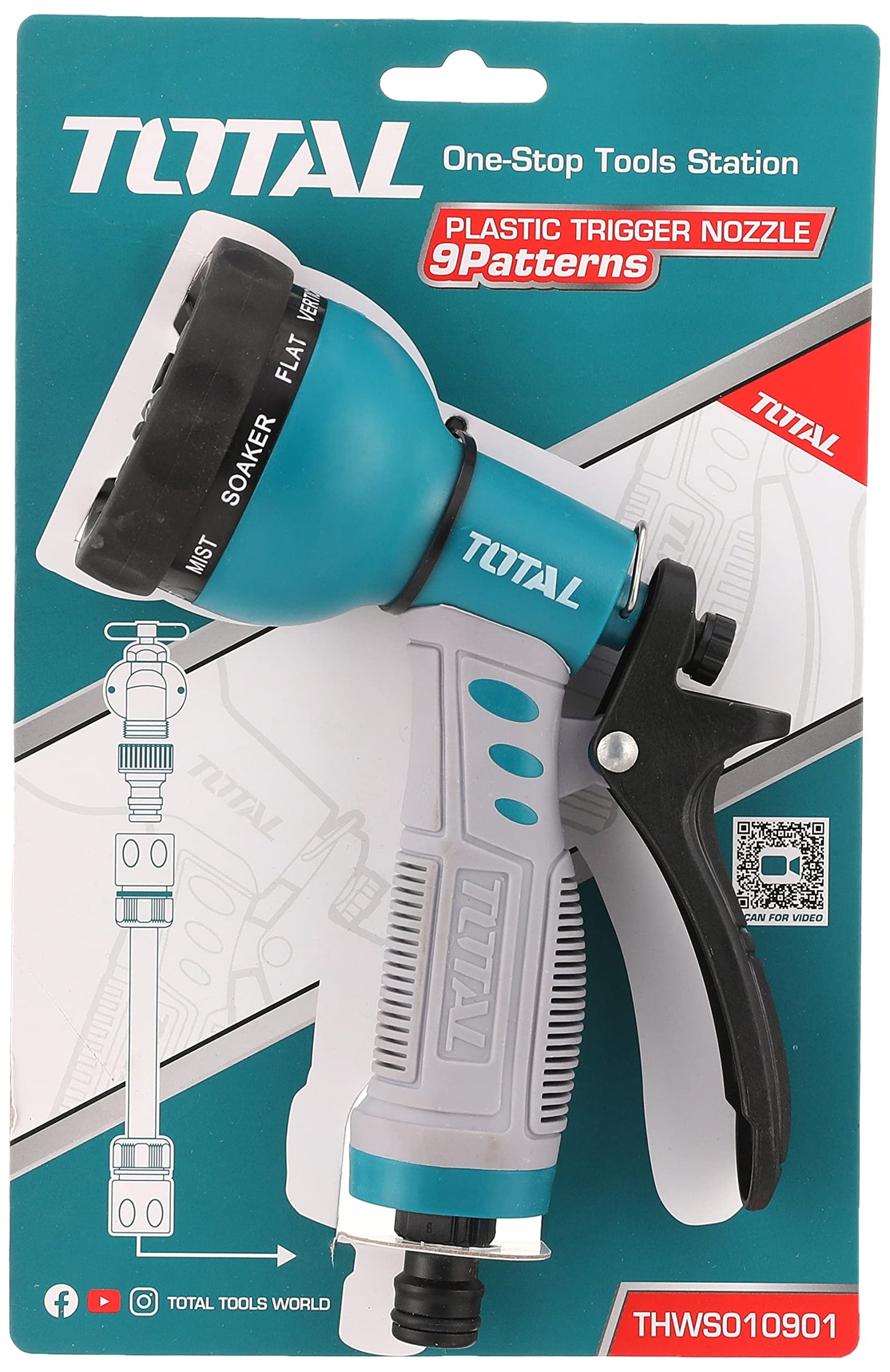 Total Tools Plastic Water Spray Gun THWS010901 - 3/4"