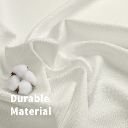Natural Linen Curtains -Semi Transparent Sheer -Soft And Durable Fabric -For Living Rooms And Bedroom Steel Grommets -Two Pieces