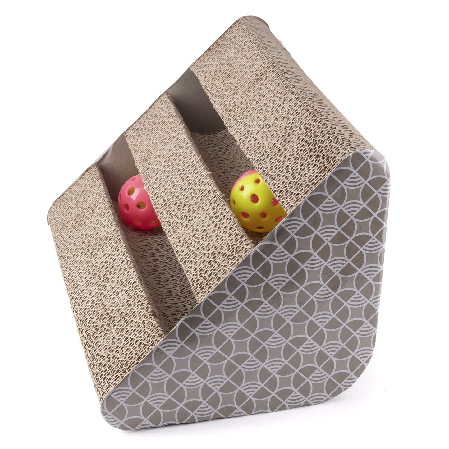 Bymia Pets Cardboard Cat Scratcher toy kitten scratch board posts - includes Catnip