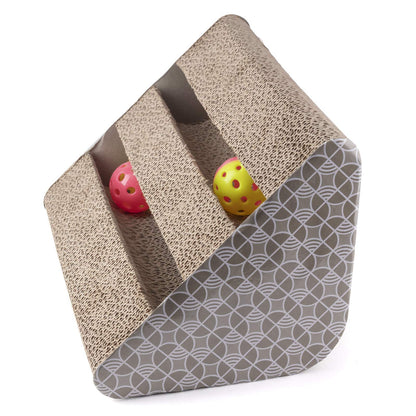 Bymia Pets Cardboard Cat Scratcher toy kitten scratch board posts - includes Catnip