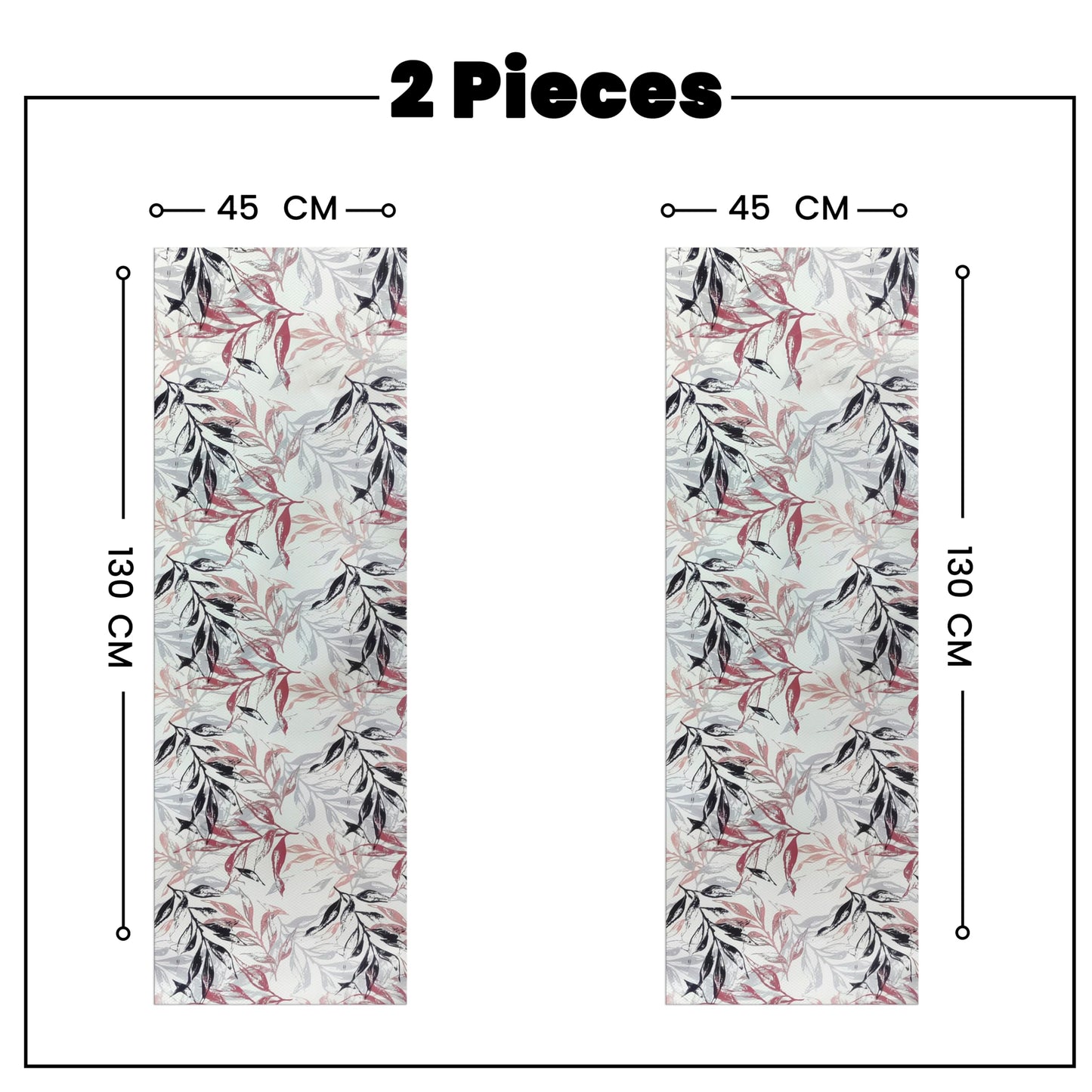 INtex HOME Linen Velvet Table Runner, 45 x 130 cm, Modern Leaves Design, Elegant Rectangular Tablecloth for Dining, Living Room and Kitchen, Soft, Durable - Café x Brown - Single Piece