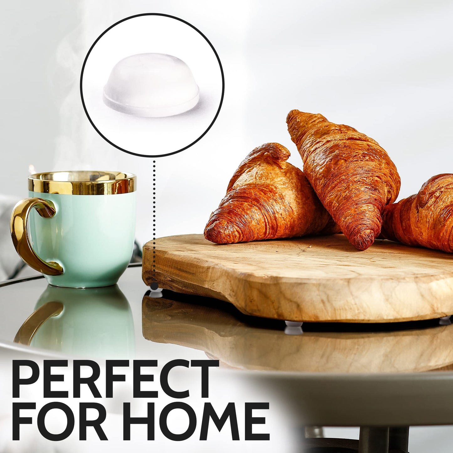 Zulay Home Cabinet Bumpers Clear Rubber Adhesive Pads - Cabinet Stoppers - Pack of 100