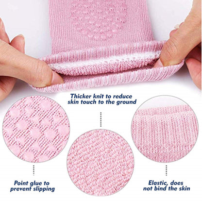 VENIQE Knee Pads for Crawling, Elbow Safety Protector, Stretchable Anti-Slip Padded Elastic Soft Cotton Breathable Comfortable Knee Cap for Kids (Multicolour)