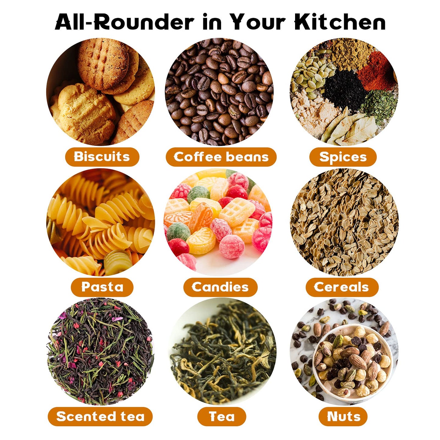 VINILITE Glass Storage Jars with Bamboo Lids, 300ml/10.5oz Clear High Borosilicate Glass Airtight Kitchen Food Cereal Containers for Home Preserving Seal for Tea, Coffee, Herbs and Spice, Set of 12