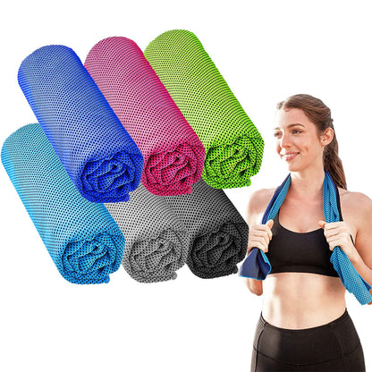 Cooling Towels 6 Pack - Lightweight Microfiber Towel for Gym, Workout, Sport & Sweat - Quick Dry Towel for Body, Neck & Face During Work, Travel, Camping, Swimming, Beach, Hot Weather for Men & Women