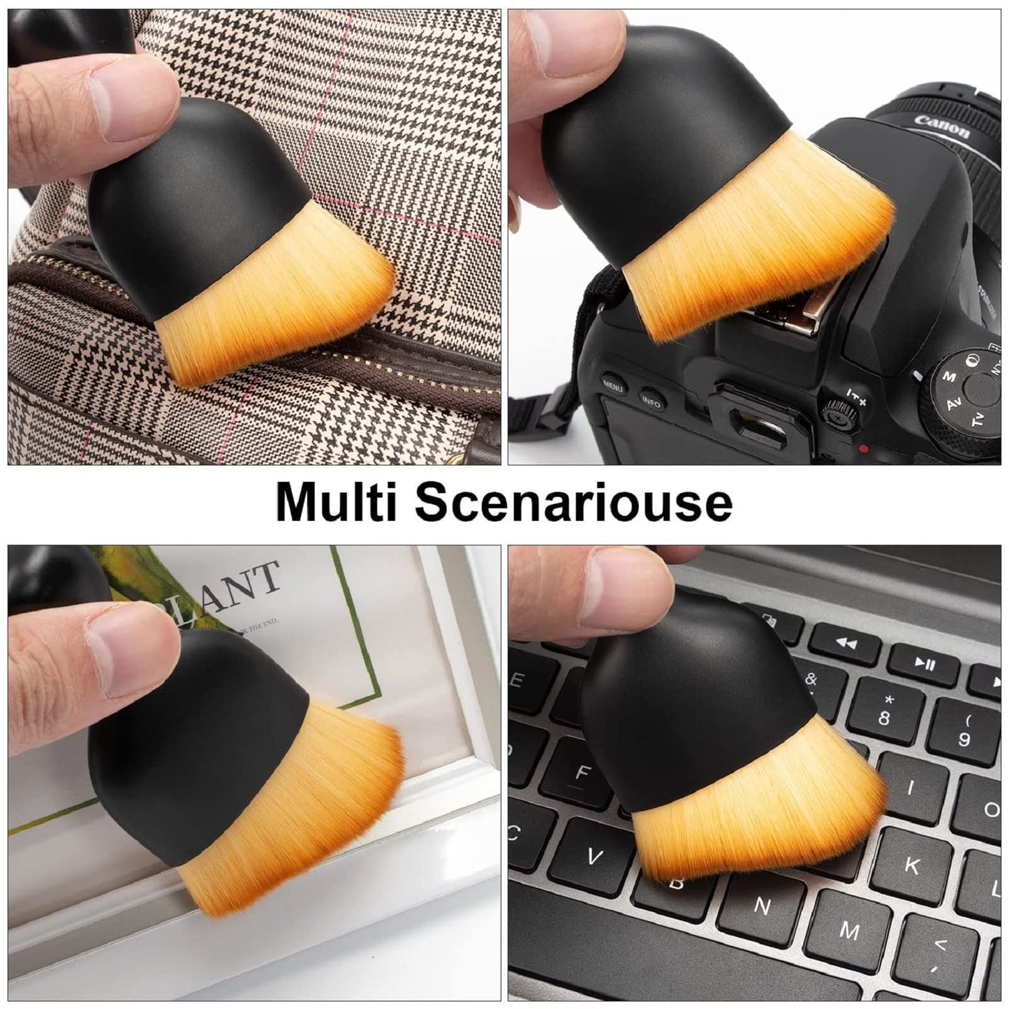 zkxhbxd Car Interior Detailing Brush, Auto Interior Dust Brush, Car Interior Cleaning Tool for Automotive Dashboard Interior, Leather, Air Vent, Gap, Cup Holder,Keyboard(2pcs)