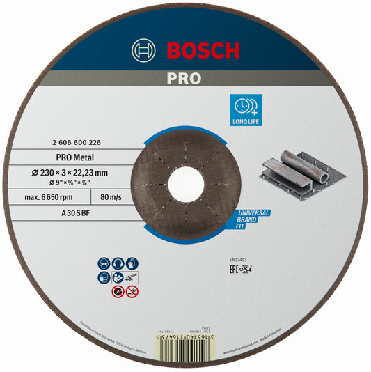 Bosch metal cutting disc with depressed centre - 2608600226