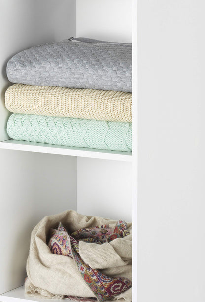 3 Cube Organizer, Versatile Storage Bookcase and Shelf Unit in White, Stackable and Modular Design for Closet, Office, or Living Room, Modern and Simple Organizer