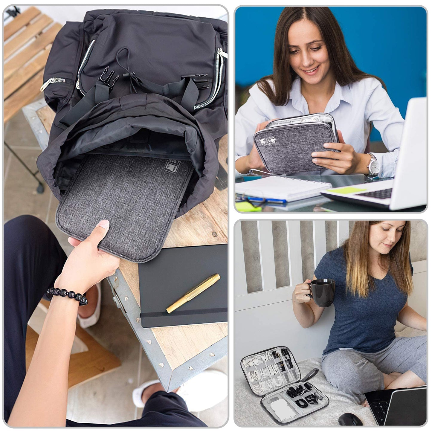 Travel Electronic Organizer Bag Cable Organizer Case Portable digital Storage Bag for Electronic Accessories USB Cables, Power Bank, SD Card