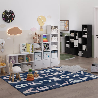 Printer Stand with Wheels in White, Mobile Office Cabinet with 2 Compartments, Engineered Wood Under-Desk Stand with Brakes, 40x35x55cm, Versatile Storage Trolley