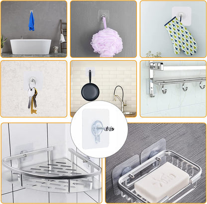 10 x Adhesive Wall Screws Hanging Nails for Hanging Adhesive Screws Wall Mounting Hooks for Kitchen, Bathroom, Bedroom, Living Room