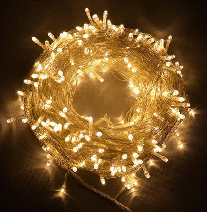 حبال ضوئيه لون اصفر زينه لجميع المناسبات 8 متر ILS-8017 ILS-8017 LED String Lights with 100 LEDs Bulbs Decorative Lights Icicle Wall Lights for Bedroom Patio Parties