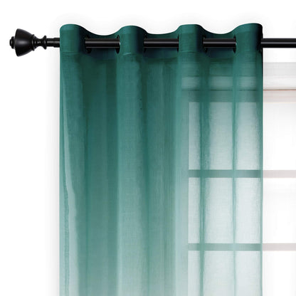 ‎Luxury Voile Curtains - Gradient colours - Steel Grommets - 1 Piece