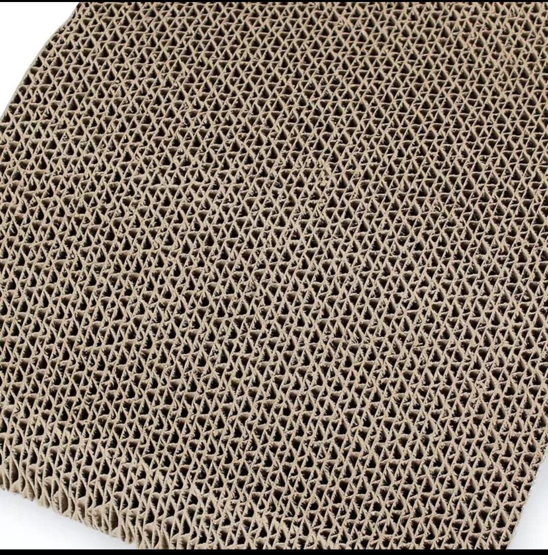 RIZAYS Cat Scratcher Scratch Pad, Kitty Scratching Board Post Catnip Bed, Scratching Corrugated Cardboard (Bone Shape)