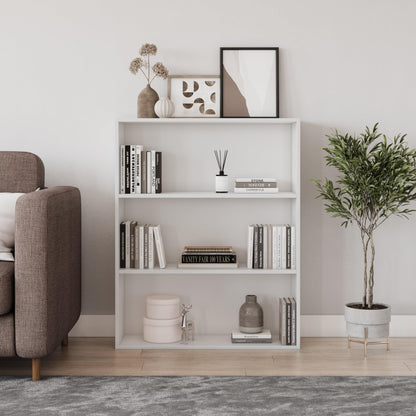 Wide 3-Tier Wooden Bookcase Cabinet, Low Storage and Display Shelving Unit for Books, Decor, and Media, Versatile Freestanding Organizer for Living Room or Office