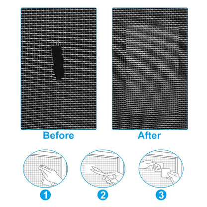 4 PCS Window Screen Repair Kit Tape, 2x79'' Strong Adhesive & Waterproof Fiberglass Covering Mesh Tape for Covering Window Door Tears Holes Screen Patch Repair Kit (Black)