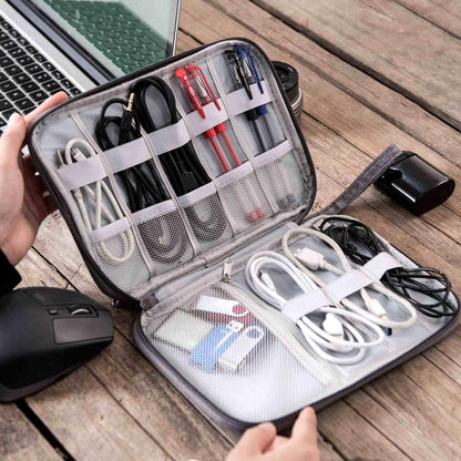 Travel Electronic Organizer Bag Cable Organizer Case Portable digital Storage Bag for Electronic Accessories USB Cables, Power Bank, SD Card