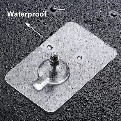 DKKO 10pcs Adhesive Wall Hook Screws Non-Trace Non-Rust No Drilling Stickers Nail Wall Mount Hanging Nails Without Screwdriver for Shower Bathroom Kitchen Storeroom Installation