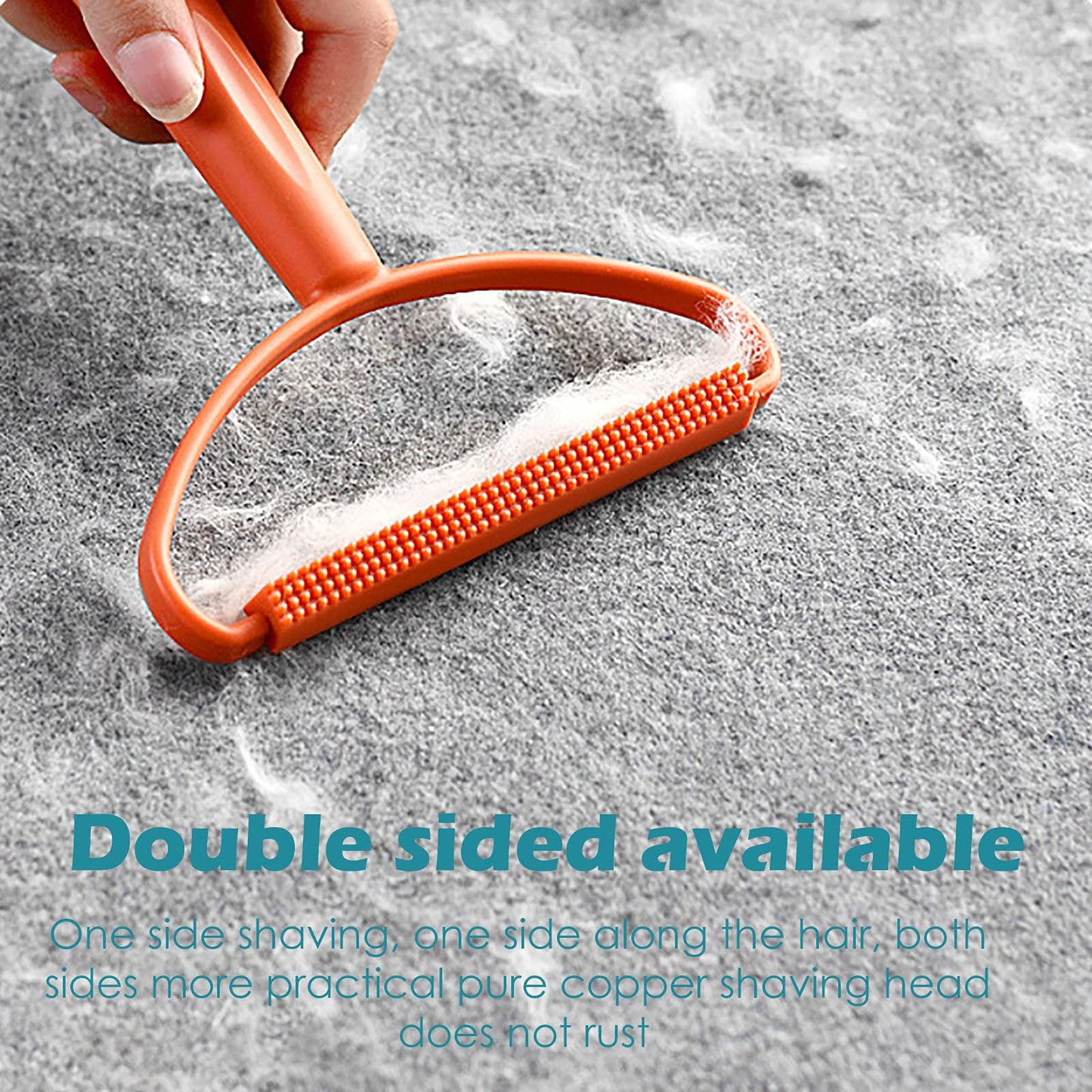 Glumes portable lint remover, lint roller, manual double sided clothes fuzz shaver, reusable