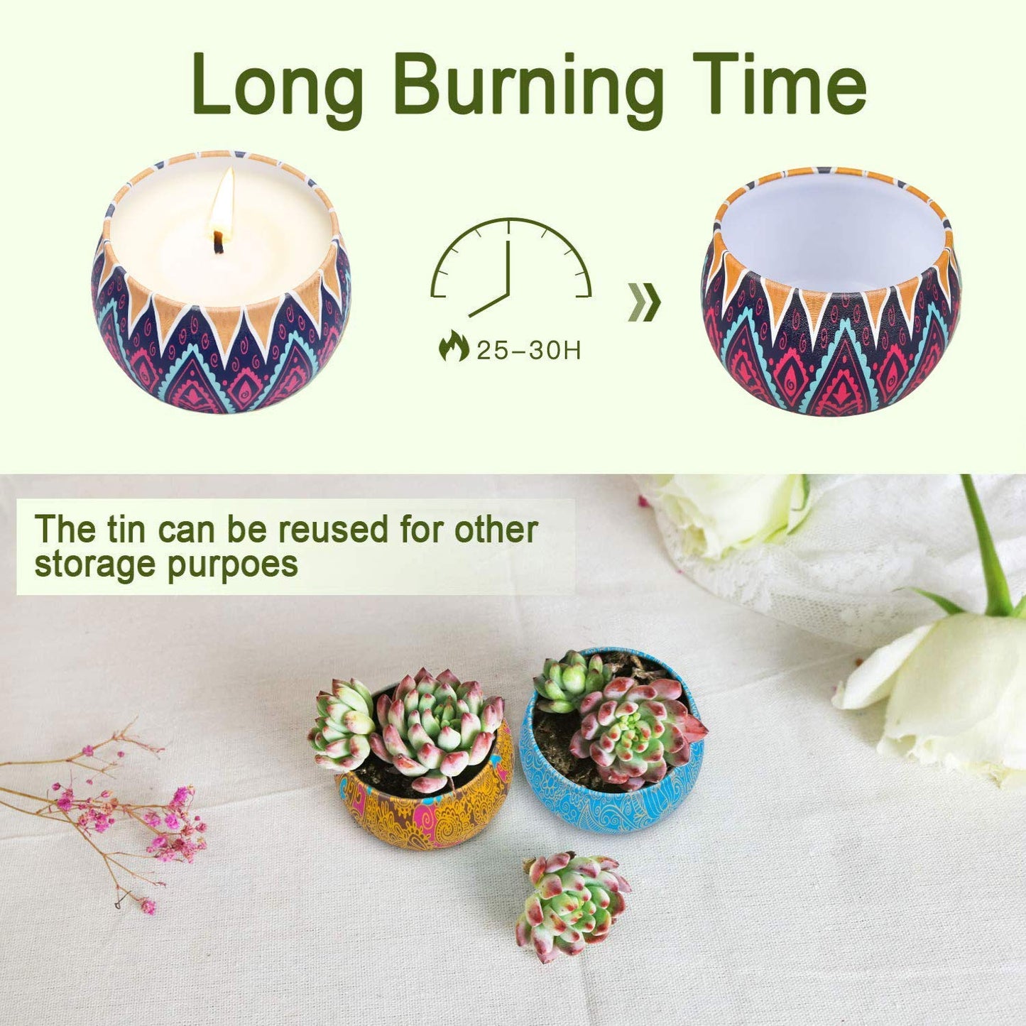 Fegishilly Scented Candles Gift Set, 4 Pack Aromatherapy Candle, Stress Relief Gifts for Women,120H Burning, Candles for Home Scented, Ideal for Birthday, Thanksgiving, Mother's Day