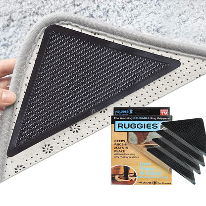 DZCYAOHL 8 Pcs Rug Pads Grippers,Anti-Slip Rug Grippers Anti Curling Rug Pad Washable and Reusable Carpet non Anti slip rug grip for wooden, tile, marble, laminate and linoleum floors