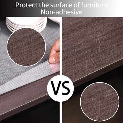 Shelf Liner Waterproof, Cabinet Liners - Easy to Cut Cupboard Liner for Under The Sink, Kitchen Drawer, Pantry, Shelves, Storage, Desks(20"x300" Wide,Clear)