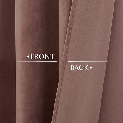 Elegant Velvet Curtains - Thermal Insulated Curtains for Living Room,steel Grommets - Light Blocking Shades - 2 panels