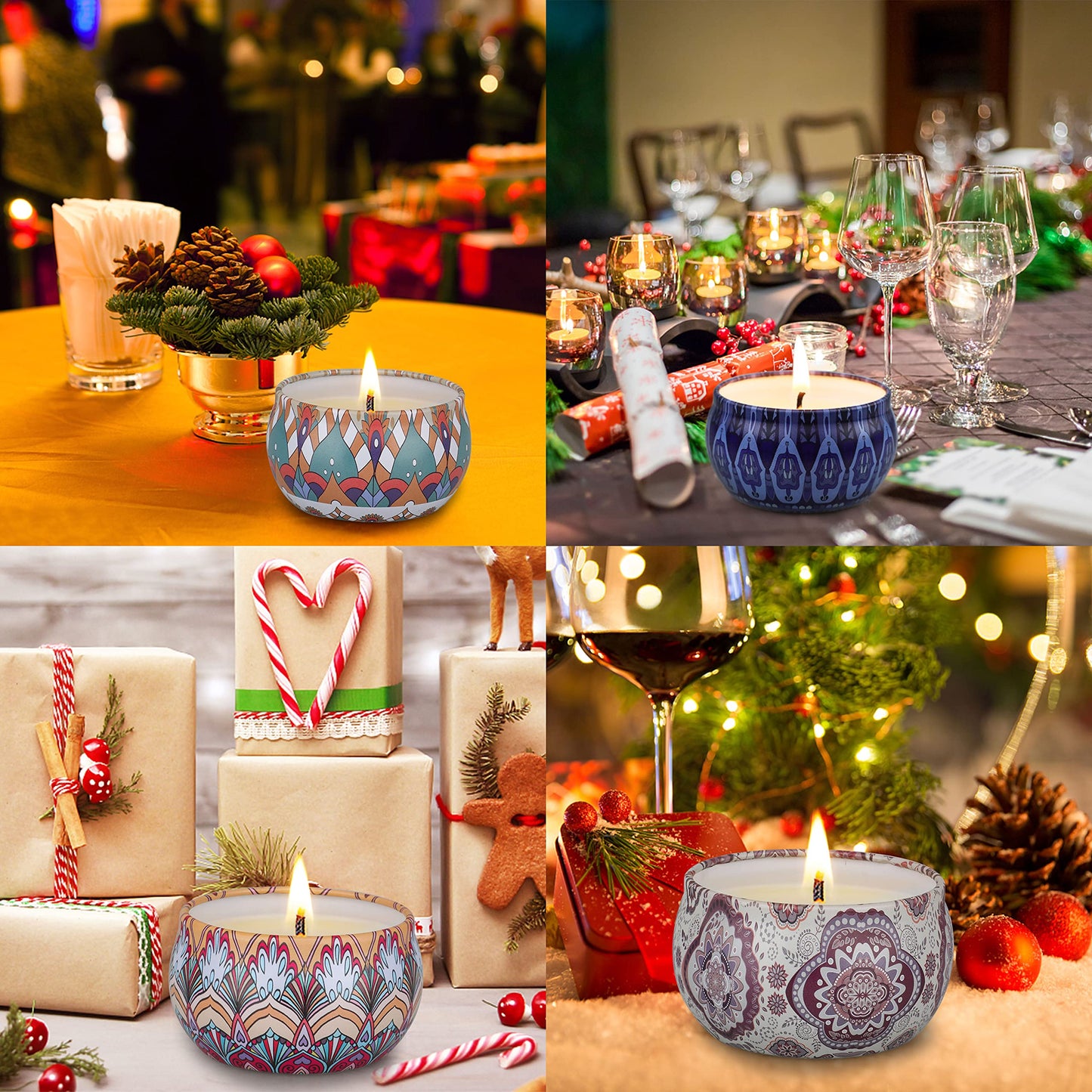 Christmas Scented Candles Gifts Set for Women,Aromatherapy Candles for Home Scented,12 Pack 2.5 oz Soy Wax Jar Candle Gifts for Mother,Valentines,Brithday ,Stress Relief