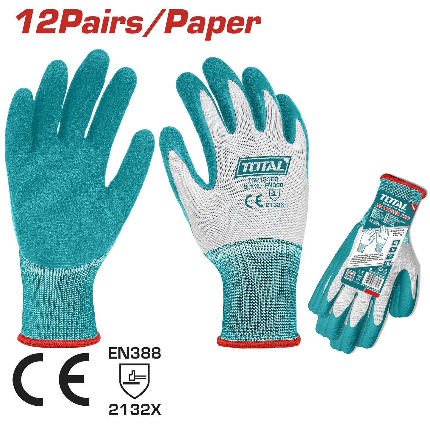 TOTAL Latex gloves TSP13103