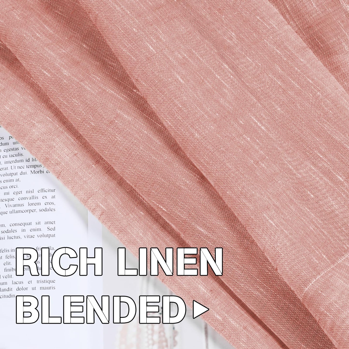 INtex Curtains Semi-Transparent Natural Linen Curtains with Elegant Sheer Fabric and Steel Grommets - 1 Piece 200W x 230L CM Dark gery