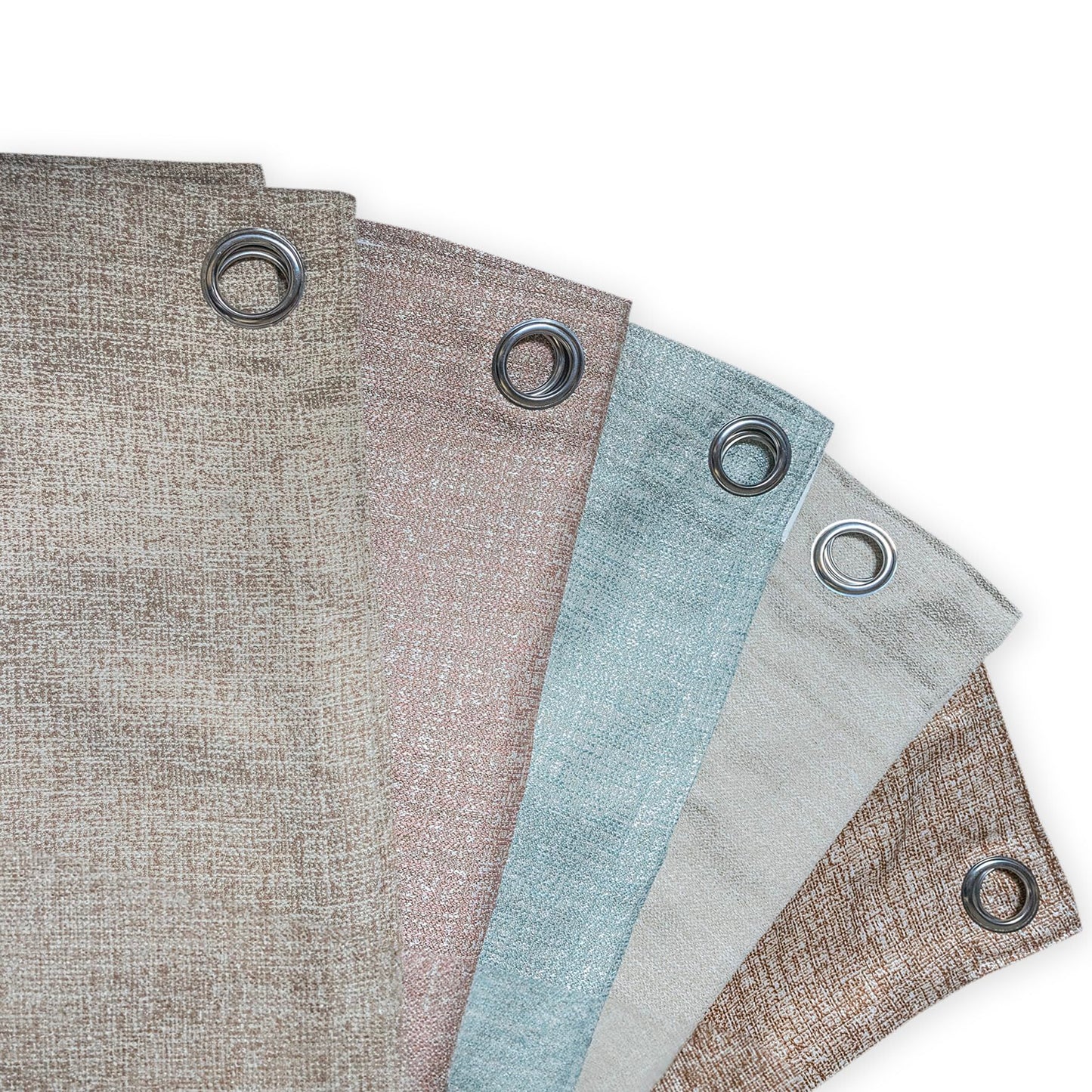 INtex CURTAINS HOUSE Natural Linen Semi-Sheer Window Drapes, Light-Filtering Privacy Curtains for Bedroom and Living Room, Steel Grommets, 2 Panels Cafe 130W x 265L