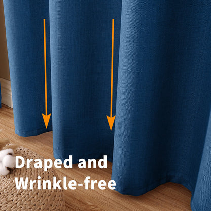 INtex CURTAINS Natural Linen Curtains -Semi Transparent Sheer -Soft And Durable Fabric -For Living Rooms And Bedroom Steel Grommets -Two Pieces 145W x 180L CM Light Grey