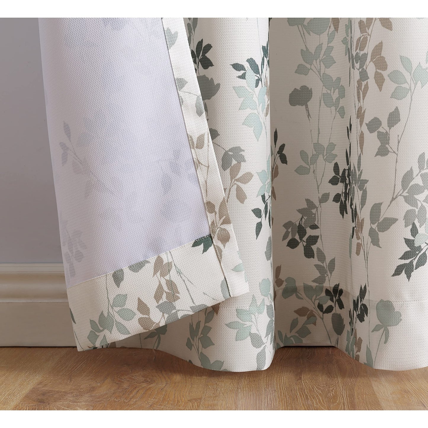 INtex CURTAINS HOUSE Linen Velvet Sabia Curtains-Modern Multi Colour Sheer Design-Steel Grommets -1 Piece 140W X 240L CM Beige*multicolour