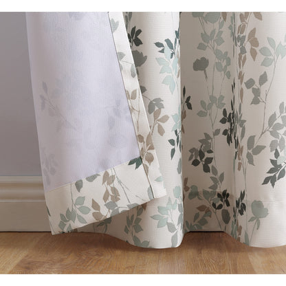 INtex CURTAINS HOUSE Linen Velvet Sabia Curtains-Modern Multi Colour Sheer Design-Steel Grommets -1 Piece 140W X 240L CM Beige*multicolour