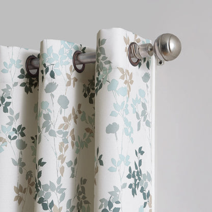 INtex CURTAINS House Linen Velvet Sabia Curtains-Modern Multi Colour Sheer Design-Digital Printed -Steel Grommets -1 Piece 140W X 230L CM Beige*multicolour