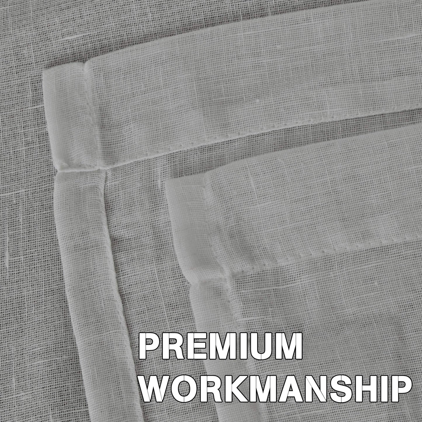 INtex Curtains Semi-Transparent Natural Linen Curtains with Elegant Sheer Fabric and Steel Grommets - 1 Piece 200W x 230L CM Dark gery