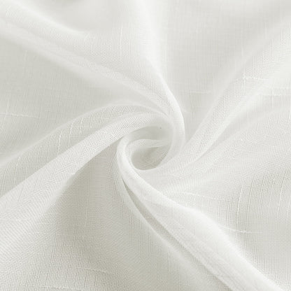 Curtains Natural Linen Light Filtering Curtains For Bed Rooms And Living Rooms - Steel Grommets - 1 Piece