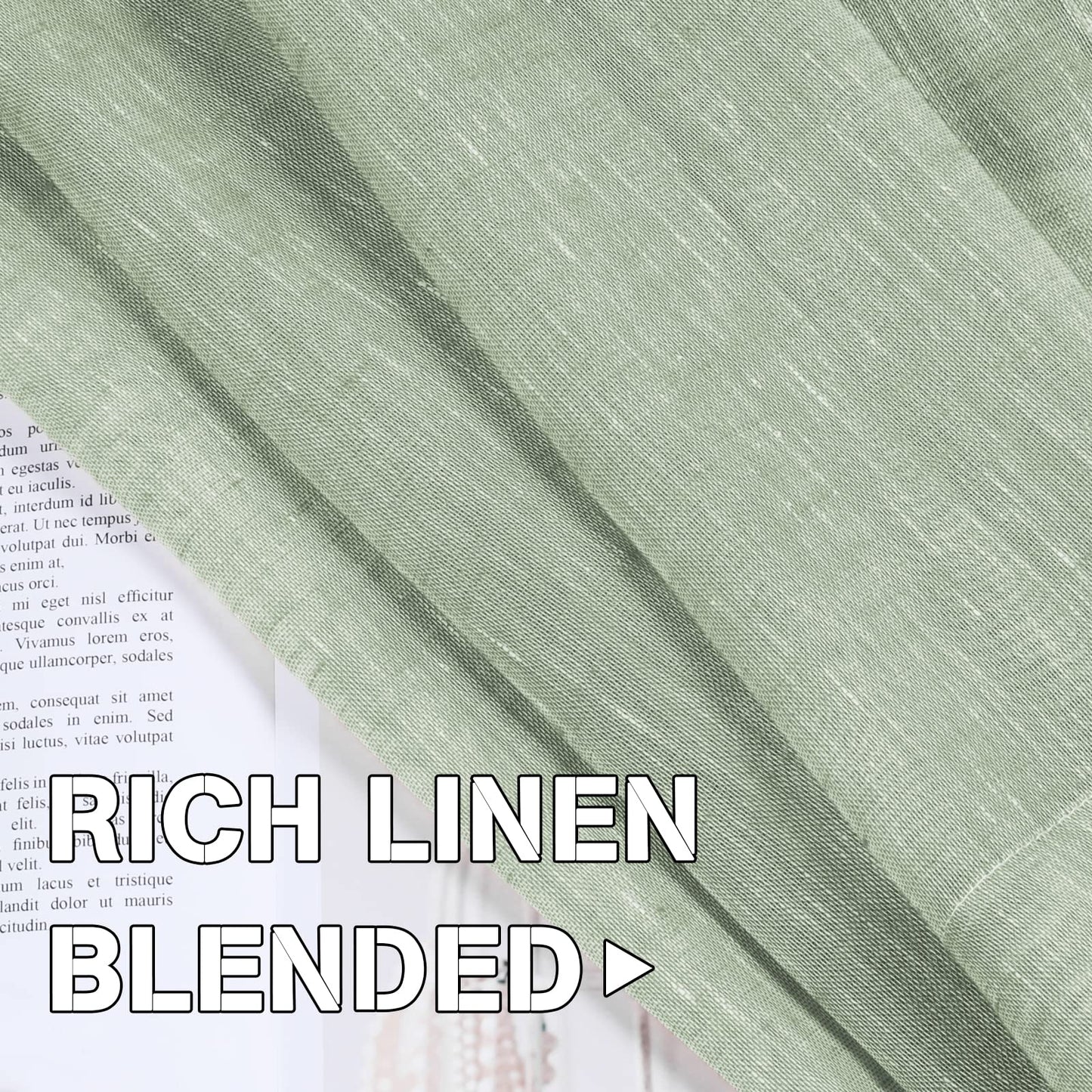 INtex Curtains Semi-Transparent Natural Linen Curtains with Elegant Sheer Fabric and Steel Grommets - 1 Piece 200W x 230L CM Dark gery