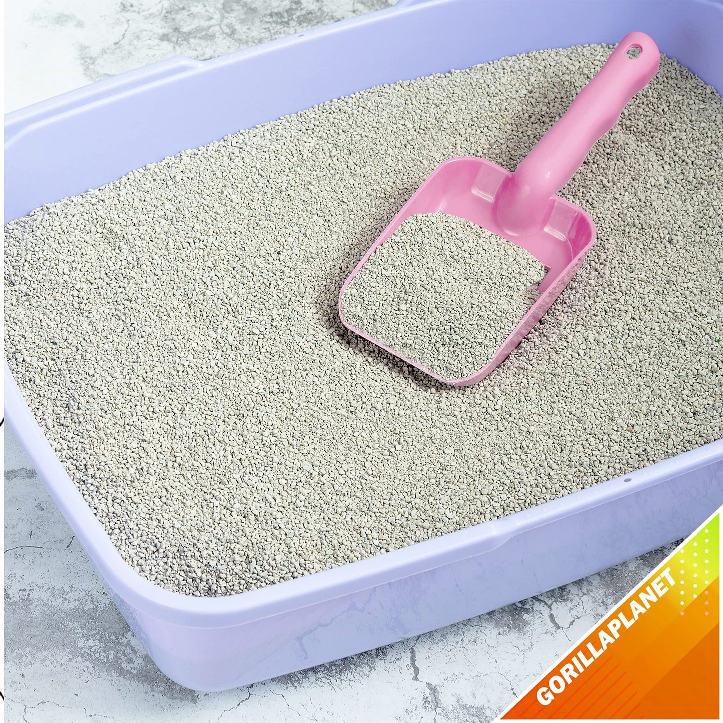 GORILLAPLANET Cat Litter Spreading Scoop with Strong Plastic Easy Handle - 2 Pieces