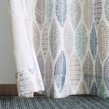 Linen Velvet Sabia Curtains-Modern Multi Colour Sheer Design-Steel Grommets -1 Piece