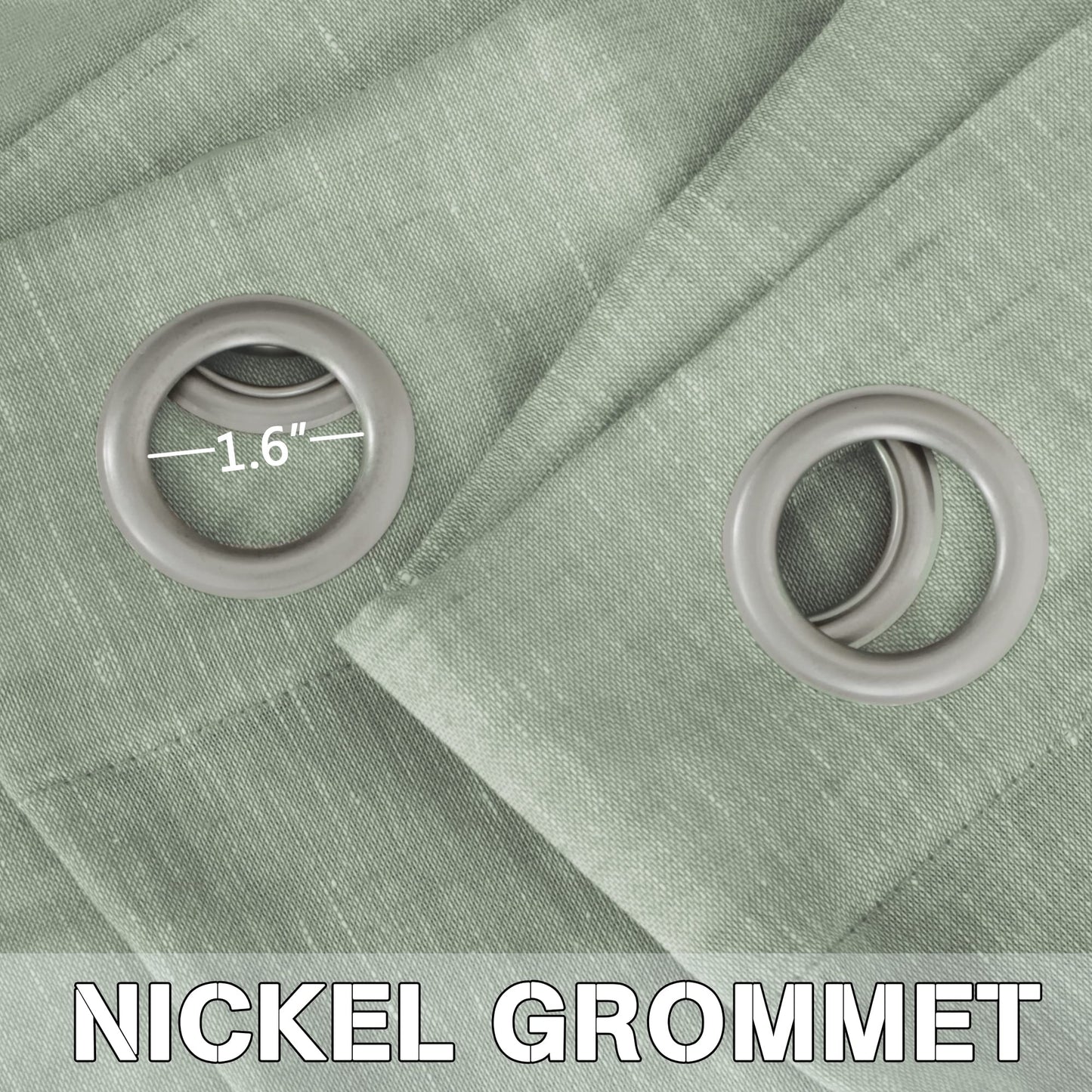 INtex Curtains Semi-Transparent Natural Linen Curtains with Elegant Sheer Fabric and Steel Grommets - 1 Piece 200W x 230L CM Dark gery