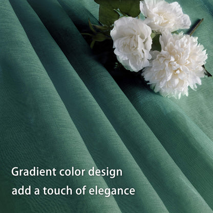 ‎Luxury Voile Curtains - Gradient colours - Steel Grommets - 1 Piece