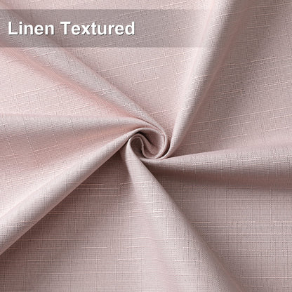 INtex Curtains Linen 100% Blackout Curtains for Bedroom Living Room Thermal Insulated Fabric -Room Darkening -Steel Grommet Window Curtains -1 Piece Ivory 140W X 250L CM