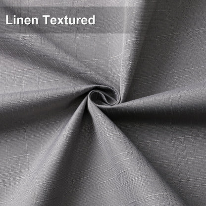 INtex Curtains Linen 100% Blackout Curtains for Bedroom Living Room Thermal Insulated Fabric -Room Darkening -Steel Grommet Window Curtains -1 Piece Ivory 140W X 250L CM