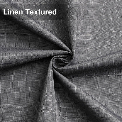 INtex Curtains Linen 100% Blackout Curtains for Bedroom Living Room Thermal Insulated Fabric -Room Darkening -Steel Grommet Window Curtains -1 Piece Ivory 140W X 250L CM