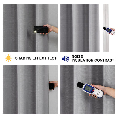 INtex Curtains Linen 100% Blackout Curtains for Bedroom Living Room Thermal Insulated Fabric -Room Darkening -Steel Grommet Window Curtains -1 Piece Ivory 140W X 250L CM